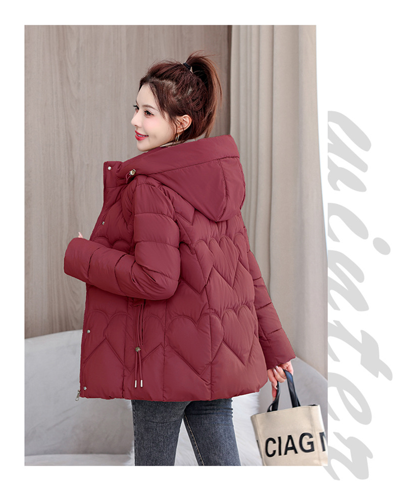 New Short Edition 2024 Korean Version Loose Cotton Jacket Thickened Warm Versatile Women's Coat Down jacket_voghion.com