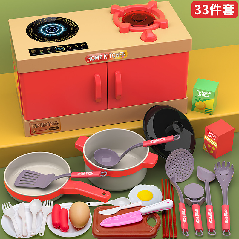 子供の家の区域の材料の小さいクラスのおもちゃは幼稚園の台所を焼きます。|undefined