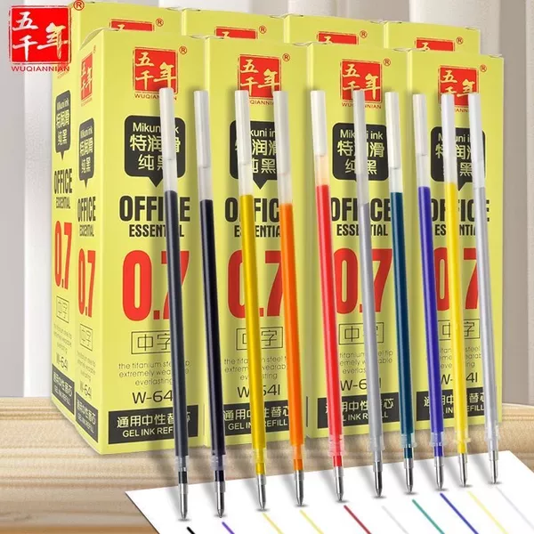 Five Thousand Years 386 Special W-641 Special Lubrication Pure Black Calligraphy 0.7mm Neutral Pen Refill Water Pen Refill