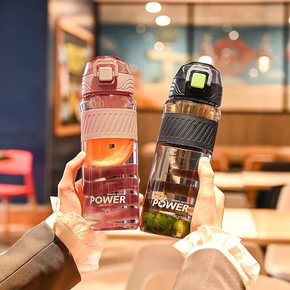 Verano nueva taza de plástico 680ml Bounce Deportes hervidor de fitness de las mujeres de alto aspecto portátil taza de bebida directa