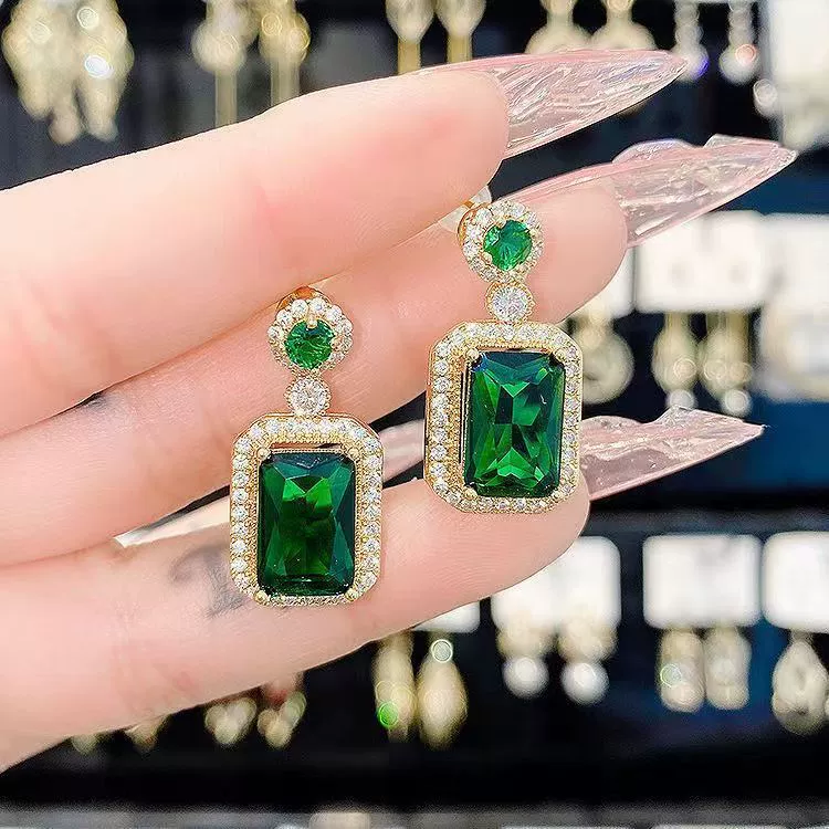 Серебряная игла, ретро-серьги, ожерелье, цепь, набор, серебро 925 образец, украшение с бриллиантами