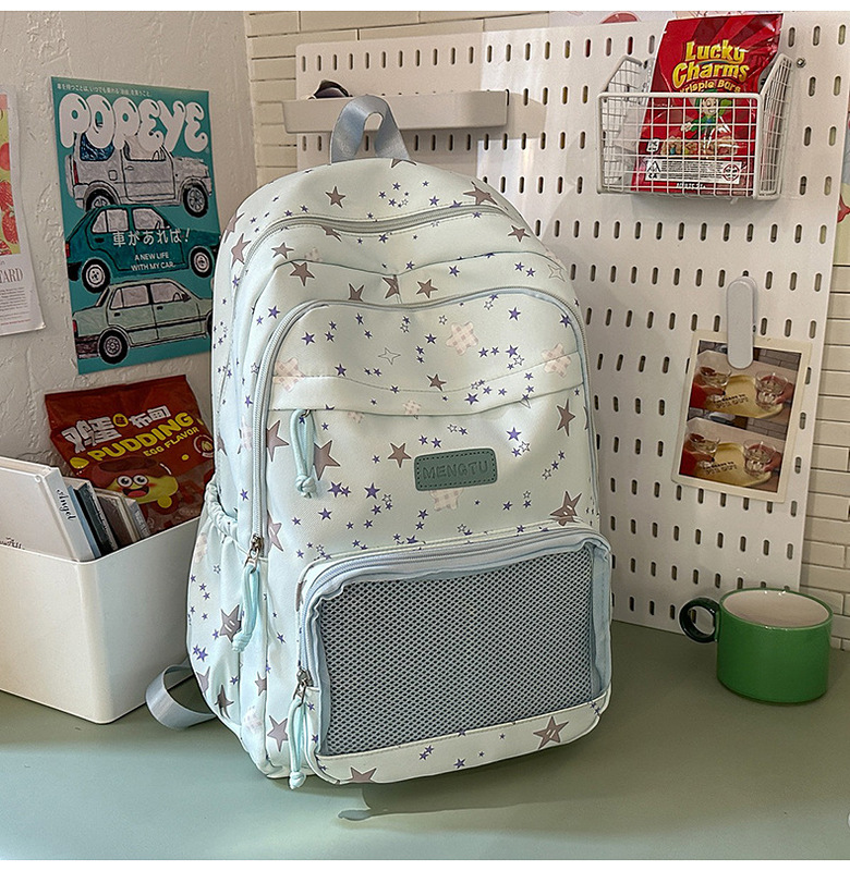 高見え透明二次元痛バッグガールズフォレストバックパックバックパック軽量キャンパス中学生スクールバッグ|undefined