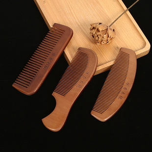 Peach Wood Comb Manufacturer Wholesale Thickeneded Fine Tooth Comb Large Household Anti-Static Peach Wood Comb Gift Hairdressing Comb