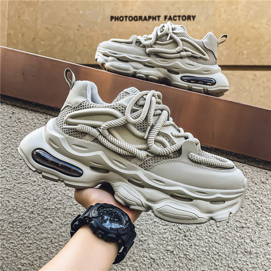 Live Broadcast Dropshipping Cross-Border Men's Shoes Korean Style Trendy Summer National Trend Mesh Mesh Running Shoes Men's Casual Sports Shoes