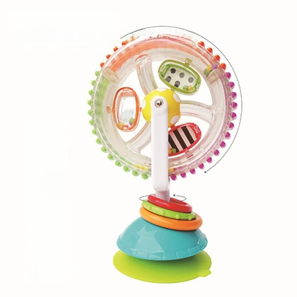 Rotating Ferris Wheel Toy, Early Education Spinner with Suction Base, 3 Colors