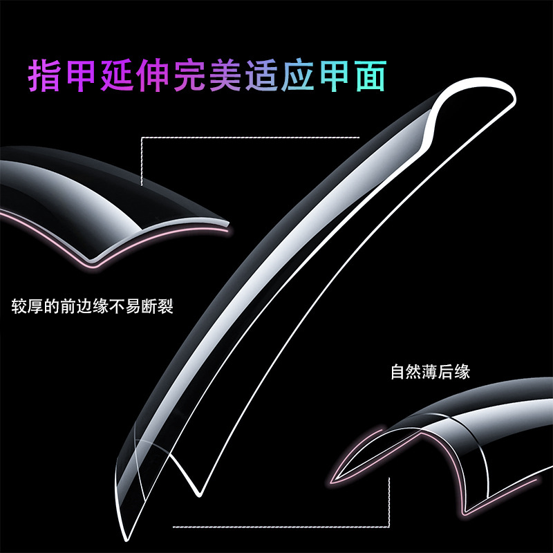 Ventas transfronterizas en caliente 500 piezas nuevas piezas de uñas de boca de pato, piezas de uñas en forma de abanico calientes en Europa y América.