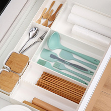 日式塑料直角抽屉收纳分隔整理盒厨房餐具收纳盒ins风杂物置物架