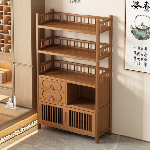 Chinese Tea Cabinet Household Tea Cabinet Tea Table Side Cabinet Tea Tea Set Storage Cabinet Office Tea Cabinet Storage Rack