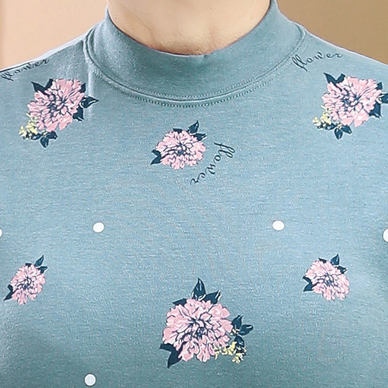 중노년 여성 가을옷, 긴 내복, 면 투피스 슈트, 어머니용 면 스웨터, 보온 속옷, 할머니 린넨 의류 및 린넨 바지