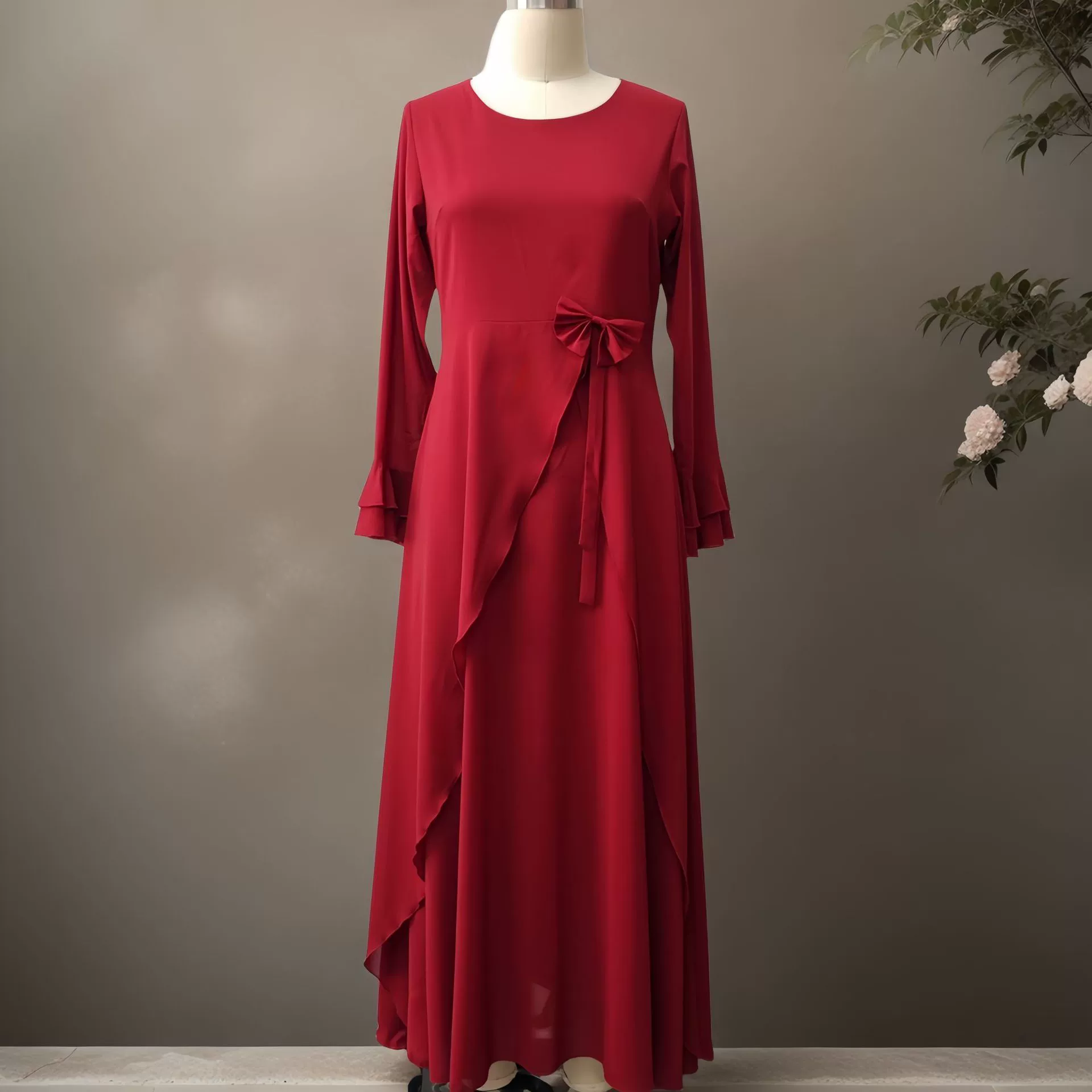 Женская одежда из Ближнего Востока, Дубайский халат, арабское элегантное облегающее платье, экспортное платье с завышенной талией, женская одежда TikTok