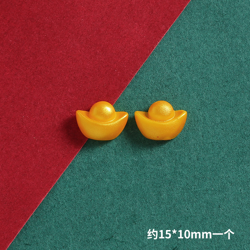 新年福娃元宝字牌樹脂部品diyクリームゴム携帯ケースヘアピン冷蔵庫貼り装飾材料