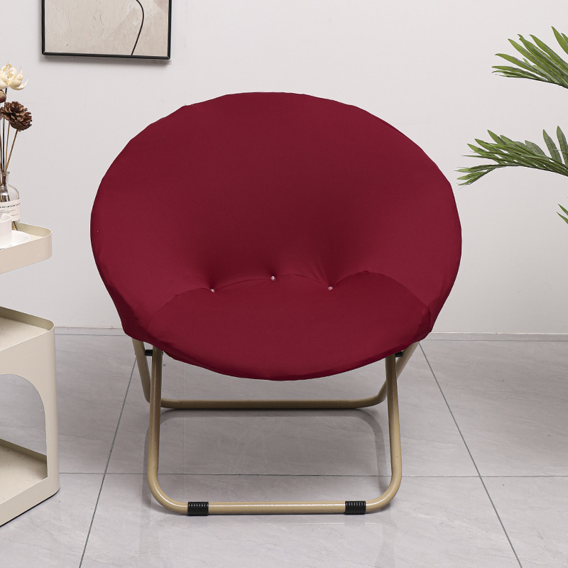 Solid color high elastic milk silk lazy chair cover moon chair cover dormitory chair cover office lunch break chair cover