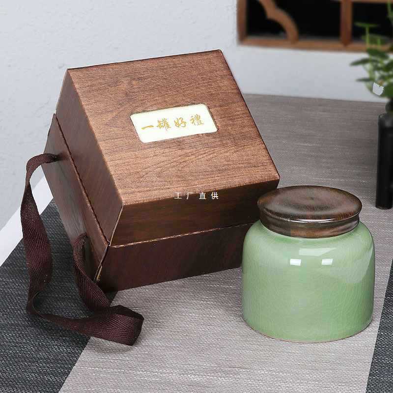 A5L Tea Leaf Packaging Empty Gift Box Ceramic Tea Can Small Black Tea Green Tea Pu-erh Sealed Can Gift Gag Gift