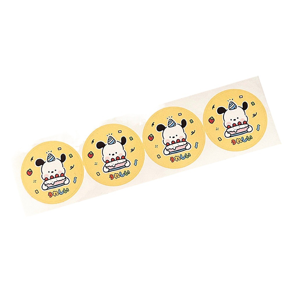 Original de dibujos animados cachorro redondo etiqueta adhesiva impermeable etiqueta engomada de la entrega de regalo de sellado Etiqueta de embalaje Express etiqueta de material