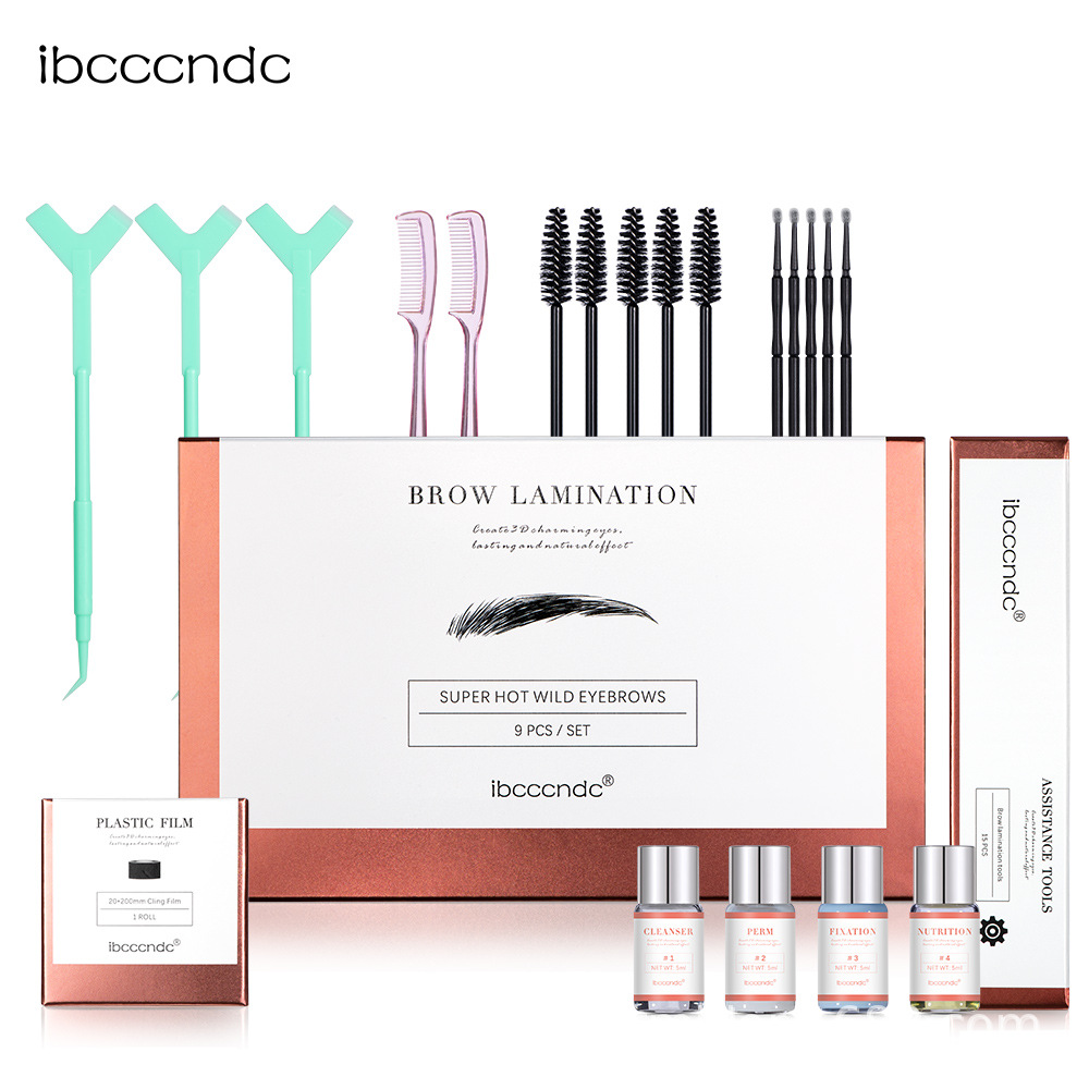 Brow Perm Set on White Background