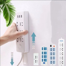 插排固定器家用插座可移动免打孔挂墙壁粘贴式整理器插线板固定器
