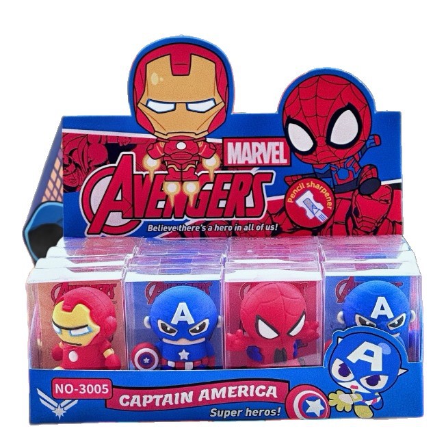 Nuevo sacapuntas de modelado de dibujos animados Periférico de animación Sacapuntas de modelado tridimensional 3D Papelería para estudiantes Sacapuntas de silicona