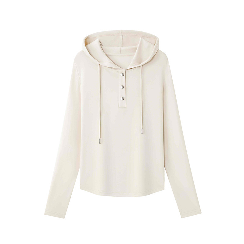 [Lazy People's Outfit] Soft and Comfortable Modal Cotton Hooded Sweatshirt for Women, Versatile Pullover Top for Spring