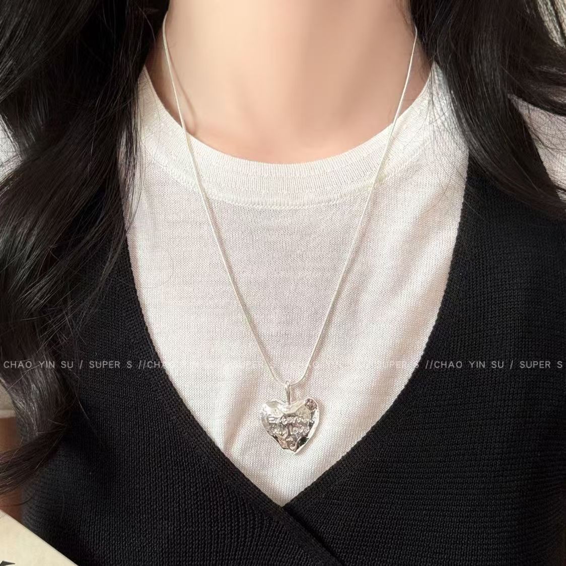 Two Tone Layered Necklace Gold And Silver Minimalist Chain Set_voghion.com
