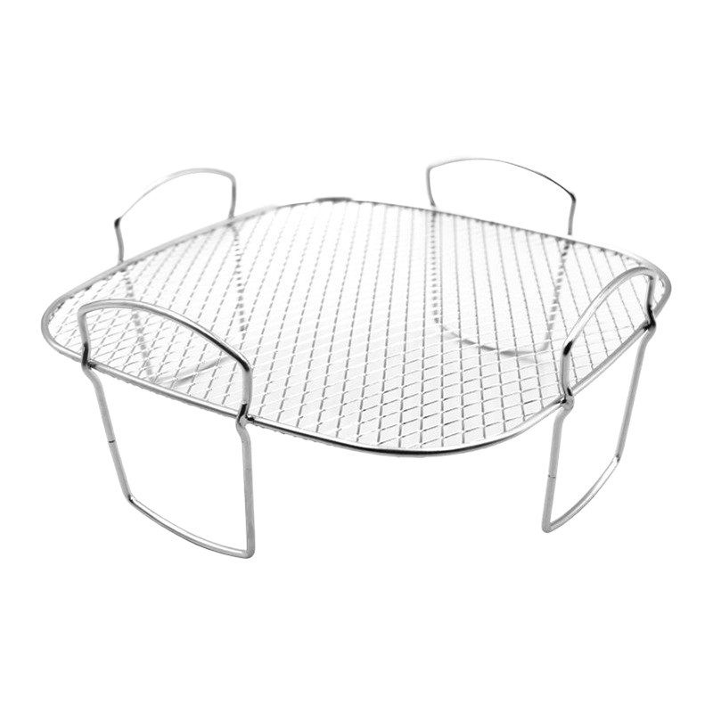 Barbacoa de freidora de aire de acero inoxidable 304 de 3 capas transfronteriza, parrilla de pollo frito y papas fritas, rejilla de deshidratación de verduras, rejilla de drenaje, rejilla de barbacoa