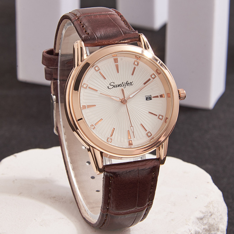 Marca Suiza, calendario luminoso, reloj de hombre, negocios, reloj de cuarzo