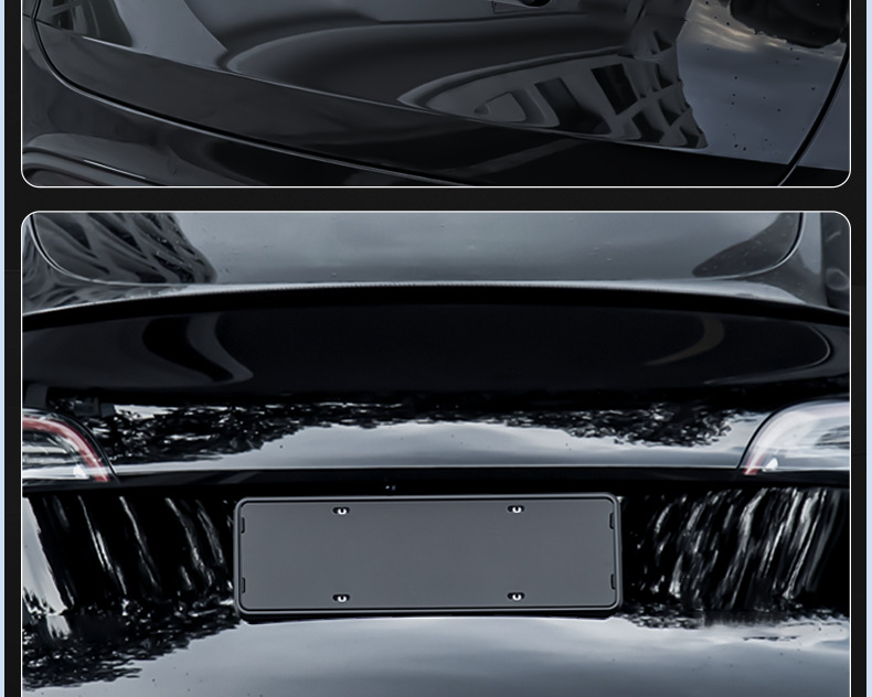 Suitable for the Modified Version of Tesla Model Y/3/Y L License Plate Frame Suspension-Type Full-Cover License Plate Frame Holder Modification