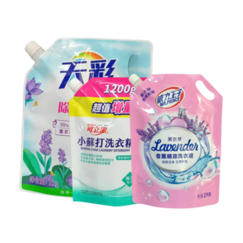 Nozzle bag customized hand sanitizer laundry detergent liquid standing composite packaging bag customized