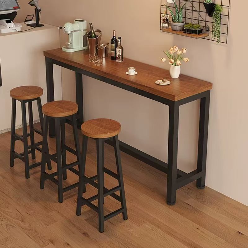 Bar counter long table, light luxury outdoor bar table, long table for restaurants, high-legged table, wall-mounted long table and chairs Bar counter long table, light luxury outdoor bar table, long table for restaurants, high-legged table, wall-mounted long table and chairs