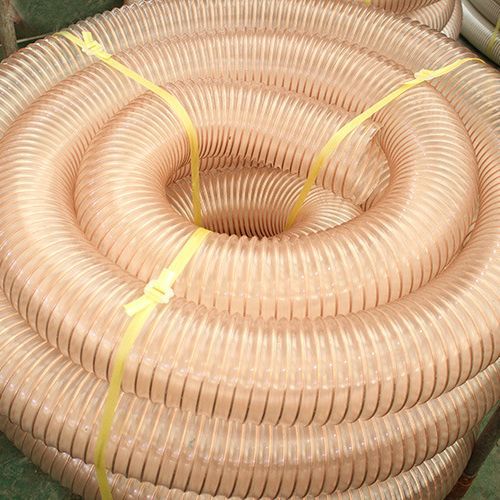 源头厂家直销PU内壁平滑钢丝软管木工机械陶瓷机械吸尘软管