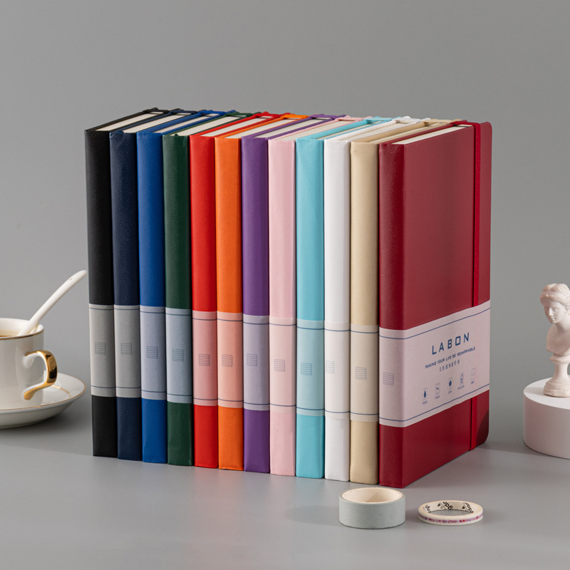 A5 cuaderno de página de matriz de puntos cuaderno de negocios de alta gama empresa mayorista más logo bloc de notas libro de correa de tapa dura tipo M