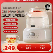 北歐沃朗養生壺全玻璃家用多功能辦公室小型燒水花茶電陶爐煮茶器