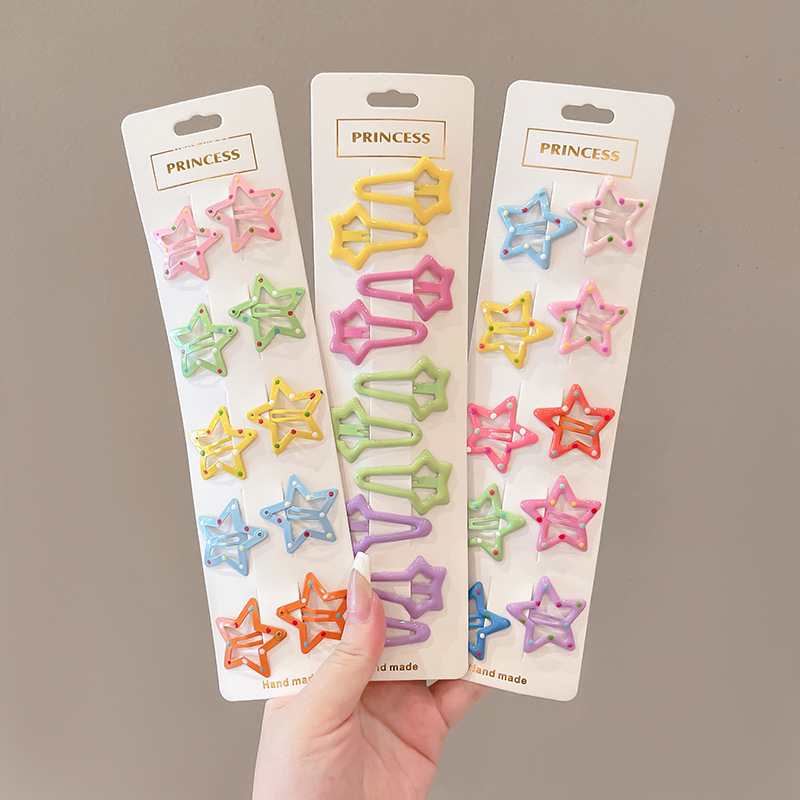 Linda estrella y2g horquilla hembra clip lateral flequillo BB clip horquilla para niños dopamina clip de color tocado