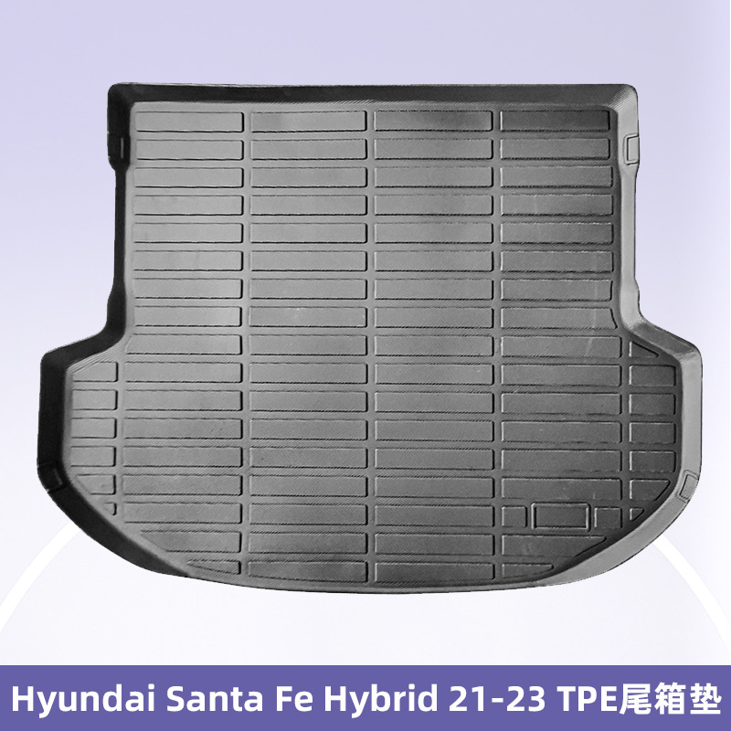 Para Hyundai Santa Fe Hybrid 2021 - 2023TPE Foot Pads 3D All Weather Tailgate Pads