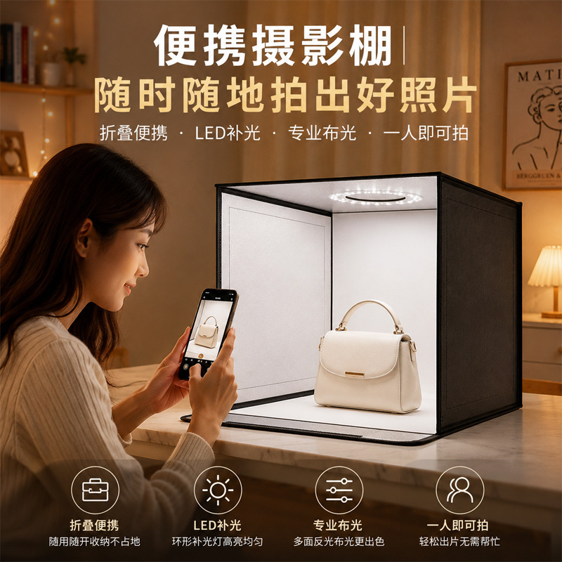 Exclusive for e-commerce: Studio 40 small photo light box, still life shooting background board, paper folding studio props and decorations