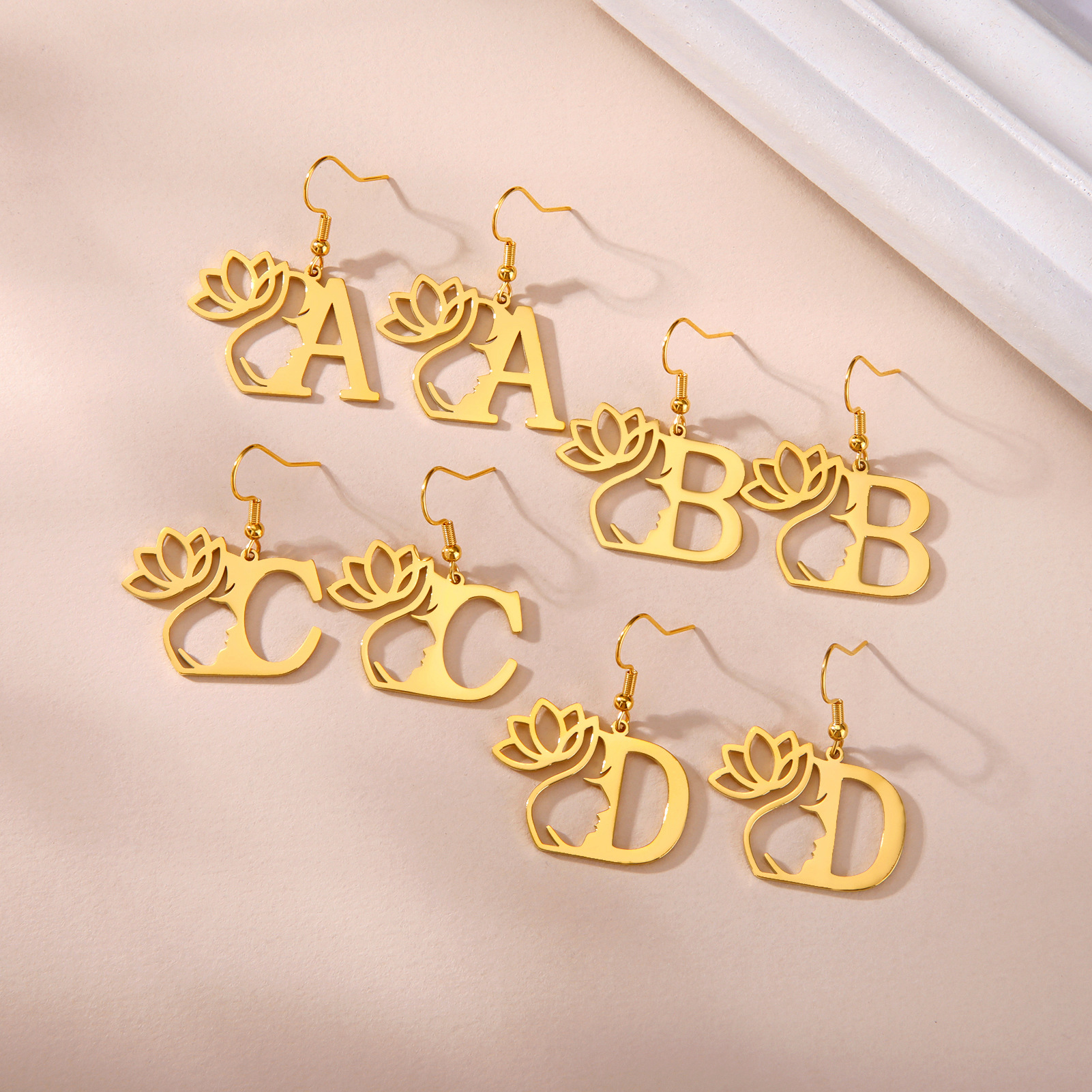Earrings with letters