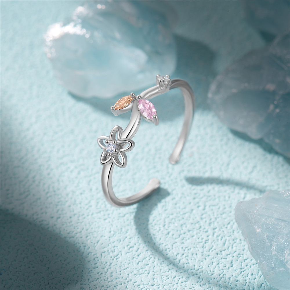 4g Weight Zircon Inlay Material Open Rings Classification Adjustable Ring Size 1 Piece Quantity Daily Occasion 925 Sterling Silver Material Geometric Pattern Women's Gender Plating, Inlay Design Simple Style Style 925 Sterling Silver Zircon Geometric Open Rings 38