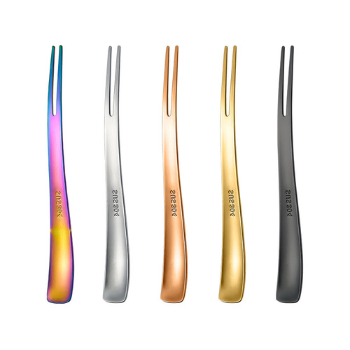 Creative 304 stainless steel fruit fork coffee spoon ice cream scoop mooncake fork two-in-one fork spoon stirrer