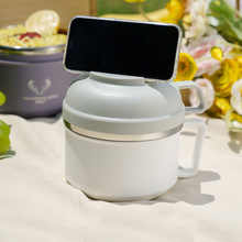 保温碗饭盒学生不锈钢304打饭专用圆形饭碗带手柄把手便携便当盒