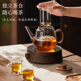 JUD5忆壶茶玻璃泡茶壶家用耐高温不锈钢过滤煮茶单壶茶水分离花茶