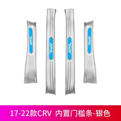Dekorativ pedal başlıqları Protection Rear Guard Modification Accessories - 17-22-crv-built-in-threshold-strips-stainless-steel-blue-label-4-pieces