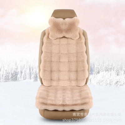 Wool pad — small three thick warm pad - khaki-driver-headrest