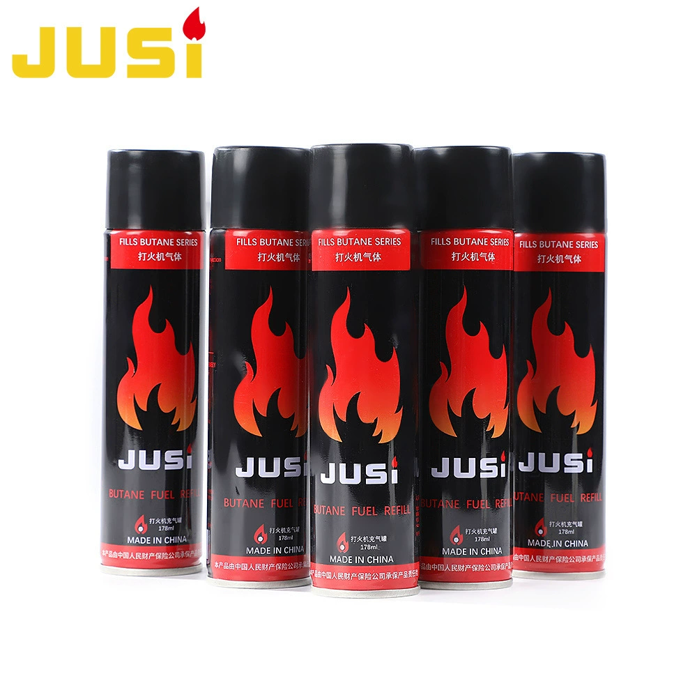 Зажигалка JUSI, ветрозащитная, специальная, с перезаправляемым баллоном, высокочистый бутан, большой объем газа.