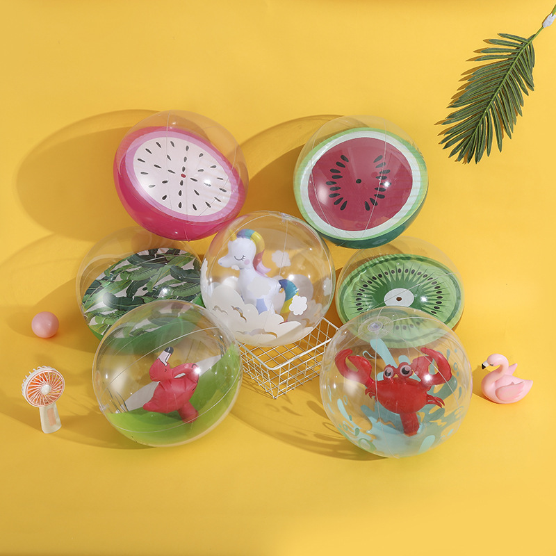 Simple Style Classic Style Printing Plastic Inflatable Ball Swimming Accessories 1 Piece display picture 1