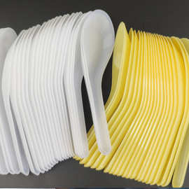 一次性S103勺子PP塑料小勺加厚中式饭羹外卖打包汤勺餐具批发包邮