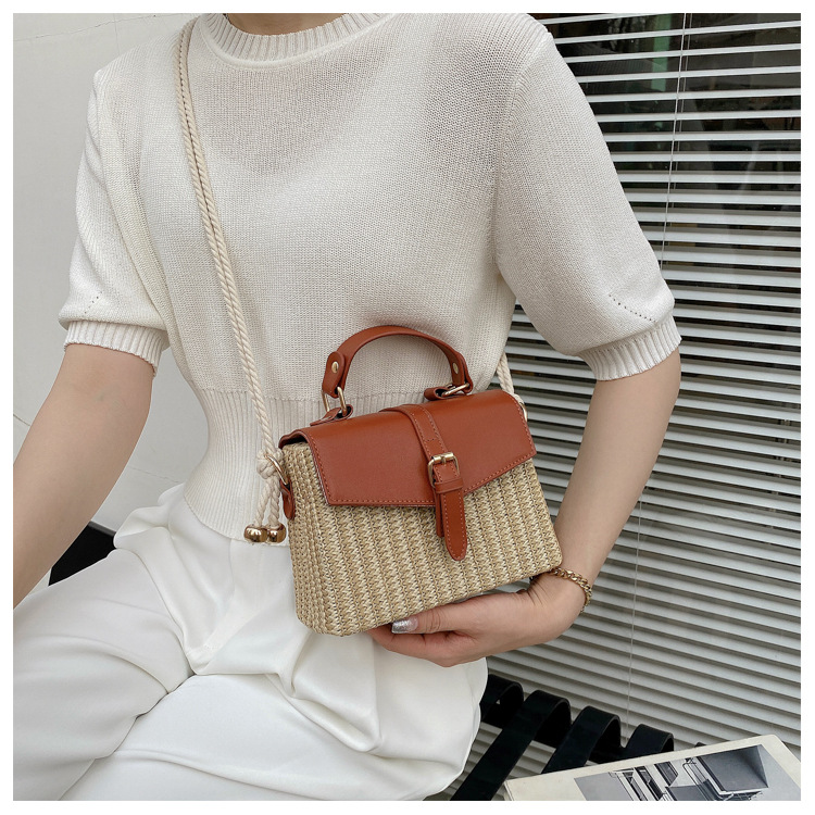 Korean Mini Casual Contrast Color Messenger Box Handbag Wholesale Nihaojewelry display picture 82