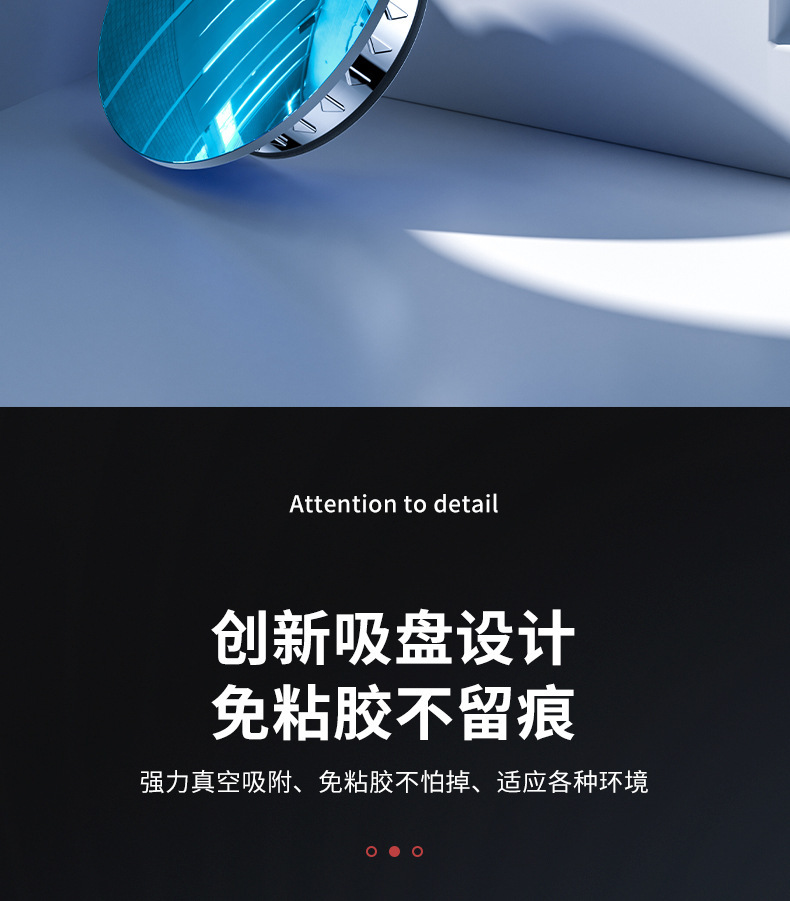 Car rearview mirror small round mirror blind area reversing super-clear auxiliary reflective mirror 360-degree panoramic wide-angle suction cup