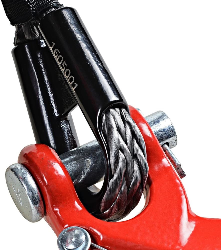 Winch Rope 3/8Inch9.5Mm Synthetic Winch Rope Winch Rope with Sheath Off-Road Vehicle Modification