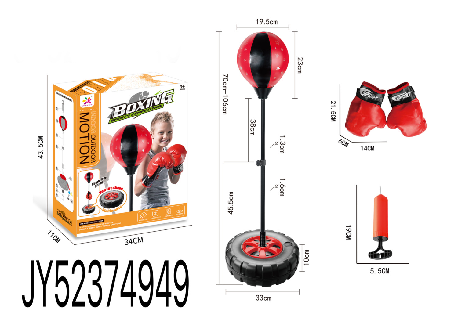 Artefacto de descompresión para niños boxeo velocidad bola tumbler equipo de entrenamiento deportivo guantes de boxeo traje Juguetes