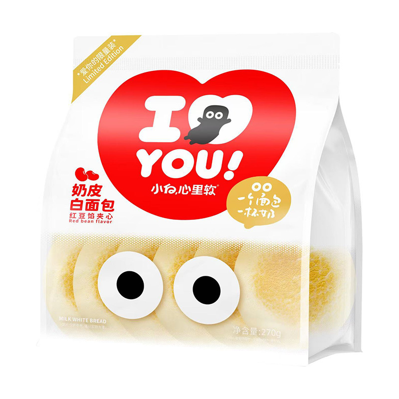샤오바이 부드러운 밀크 스킨 흰빵 팥맛 270g