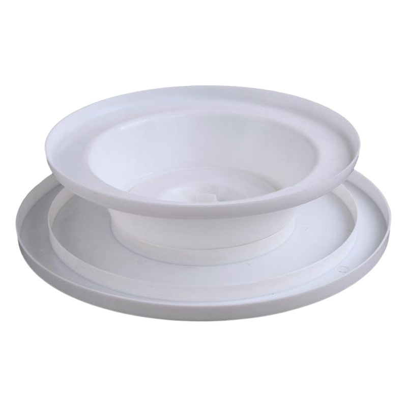 Crema transfronteriza Decoración de la placa giratoria de plástico con borde antideslizante mesa giratoria de decoración de la torta herramientas para hornear al por mayor